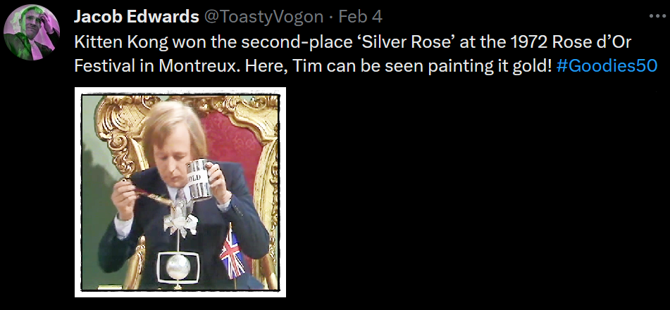Tim applies gold paint to the Montreux Silver Rose!